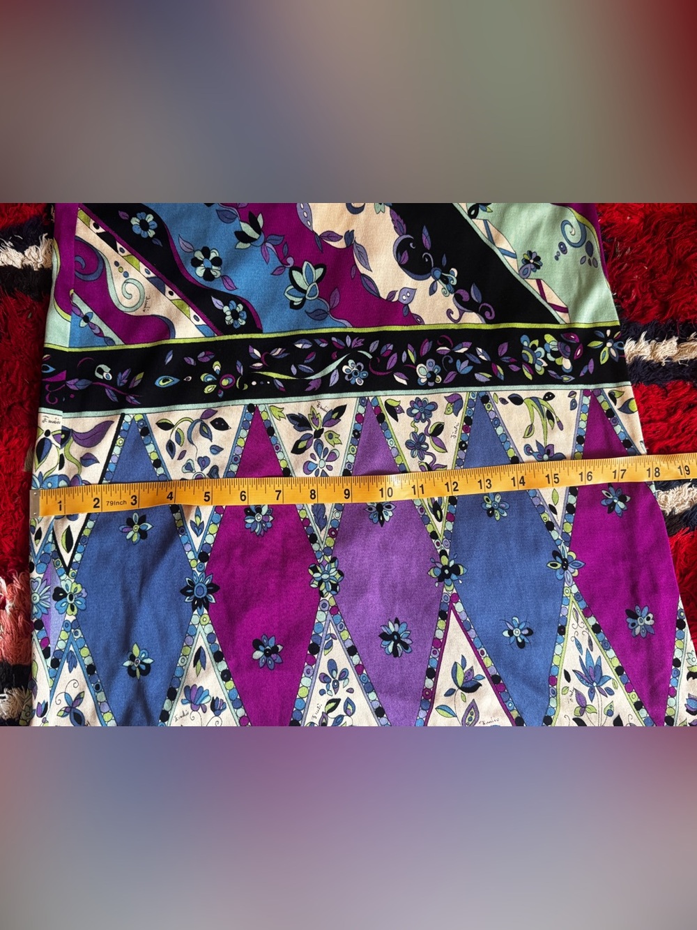 60s Vintage Stretch Silk Pucci Mini Dress Sz M - Picture 11 of 14